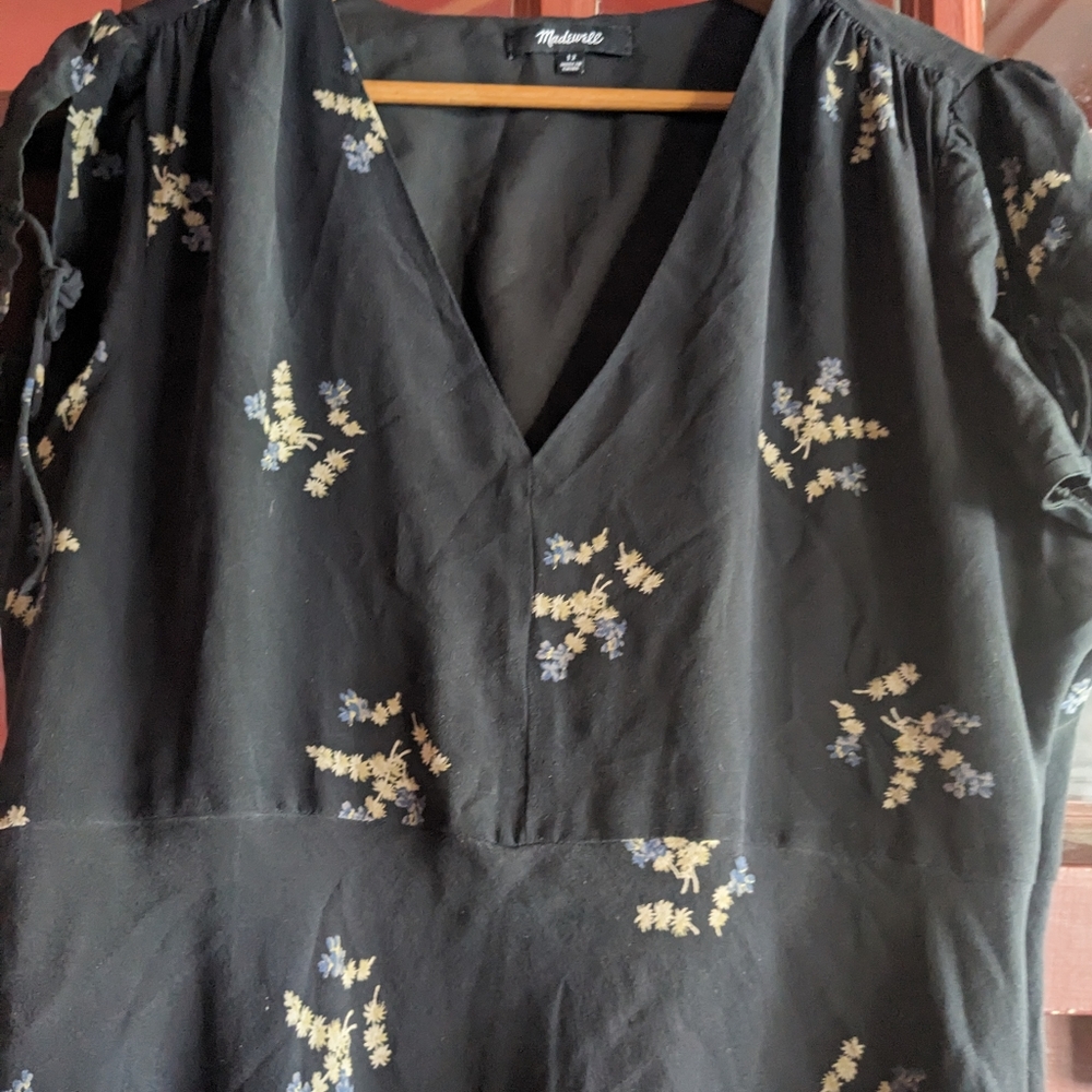 (Host Pick)Madewell Silk Poppy dress in Wild Botanic print - Picture 14 of 15